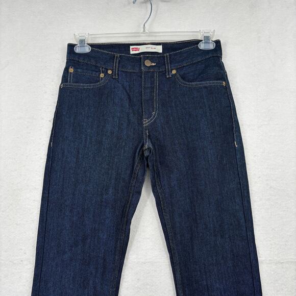 Levi's 511 Slim Jeans Big Boys Size 16 Dark Wash Denim 5 Pocket Classic 28 x 28 - Picture 2 of 10